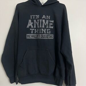 Anime Black Graphic Hoodie